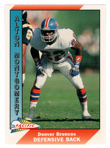 Alton Montgomery - Denver Broncos (NFL Football Card) 1991 Pacific # 123 Mint