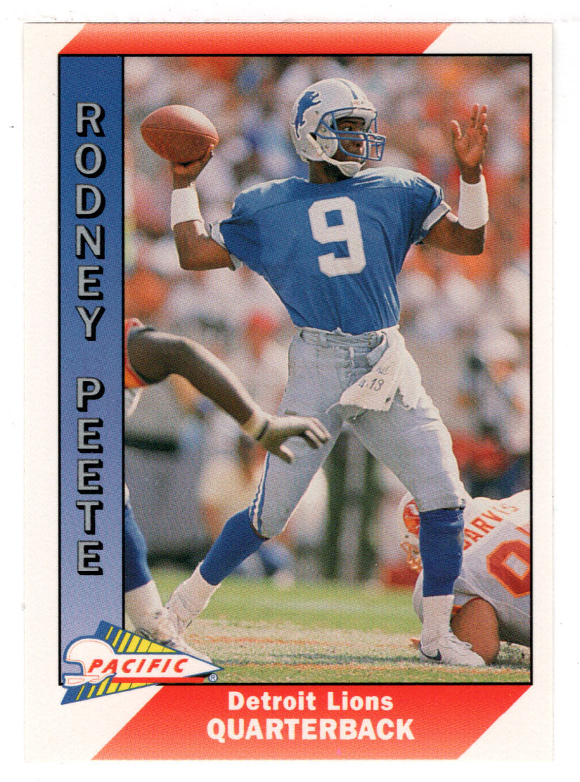 Rodney Peete - Detroit Lions (NFL Football Card) 1991 Pacific # 143 Mint