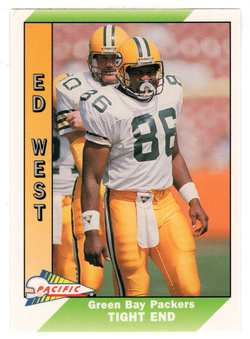 Ed West - Green Bay Packers (NFL Football Card) 1991 Pacific # 168 Mint