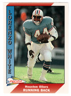 Lorenzo White - Houston Oilers (NFL Football Card) 1991 Pacific # 185 Mint