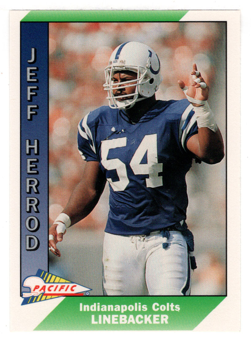 Jeff Herrod - Indianapolis Colts (NFL Football Card) 1991 Pacific # 195 Mint