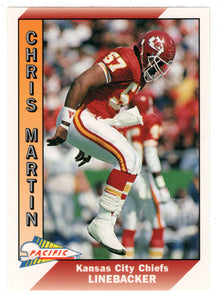 Chris Martin - Kansas City Chiefs (NFL Football Card) 1991 Pacific # 212 Mint