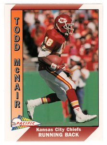 Todd McNair - Kansas City Chiefs (NFL Football Card) 1991 Pacific # 213 Mint