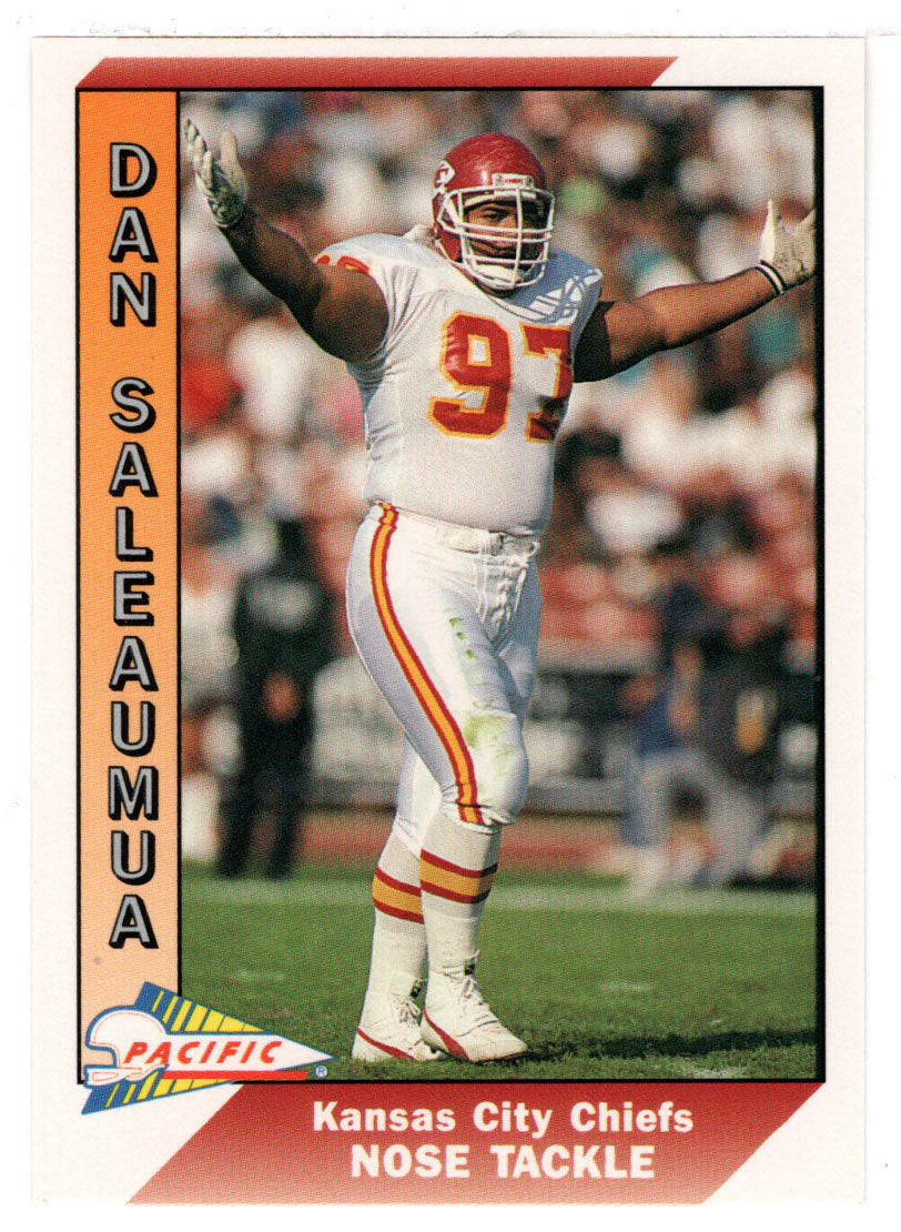 Dan Saleaumua - Kansas City Chiefs (NFL Football Card) 1991 Pacific # 219 Mint