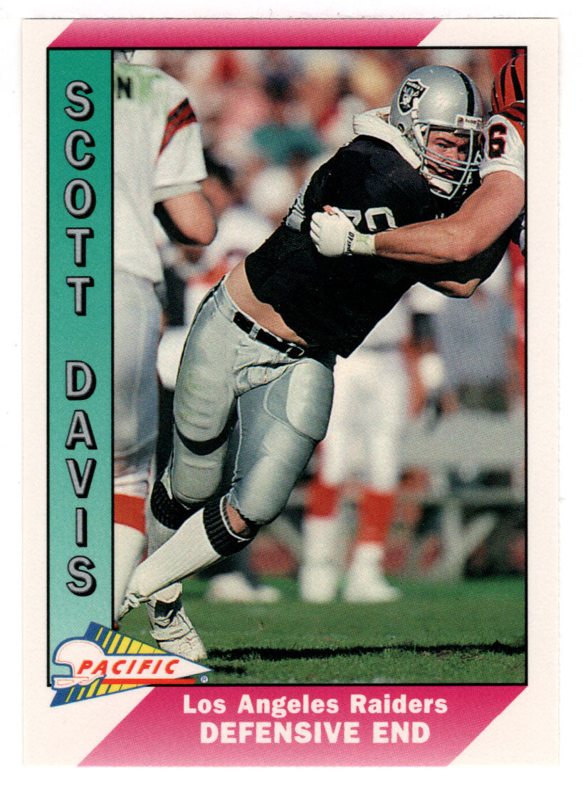 Scott Davis - Los Angeles Raiders (NFL Football Card) 1991 Pacific # 229 Mint