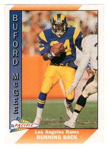 Buford McGee - Los Angeles Rams (NFL Football Card) 1991 Pacific # 255 Mint