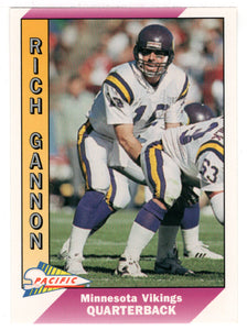 Rich Gannon - Minnesota Vikings (NFL Football Card) 1991 Pacific # 301 Mint