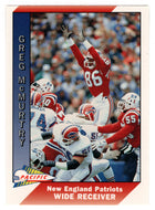 Greg McMurtry - New England Patriots (NFL Football Card) 1991 Pacific # 311 Mint