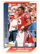 Chris Singleton - New England Patriots (NFL Football Card) 1991 Pacific # 313 Mint