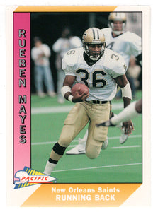 Rueben Mayes - New Orleans Saints (NFL Football Card) 1991 Pacific # 333 Mint