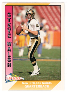 Steve Walsh - New Orleans Saints (NFL Football Card) 1991 Pacific # 339 Mint