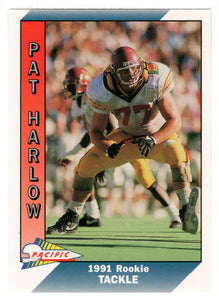 Pat Harlow RC - New York Giants (NFL Football Card) 1991 Pacific # 343 Mint