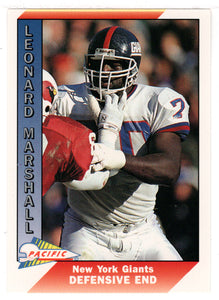 Leonard Marshall - New York Giants (NFL Football Card) 1991 Pacific # 351 Mint