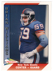 Brian Williams - New York Giants (NFL Football Card) 1991 Pacific # 358 Mint