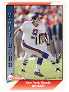 Matt Bahr - New York Giants (NFL Football Card) 1991 Pacific # 359 Mint