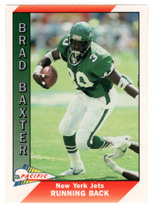 Brad Baxter - New York Jets (NFL Football Card) 1991 Pacific # 361 Mint