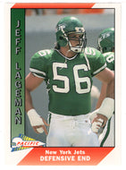 Jeff Lageman - New York Jets (NFL Football Card) 1991 Pacific # 368 Mint