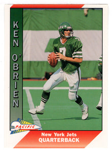 Ken O'Brien - New York Jets (NFL Football Card) 1991 Pacific # 373 Mint