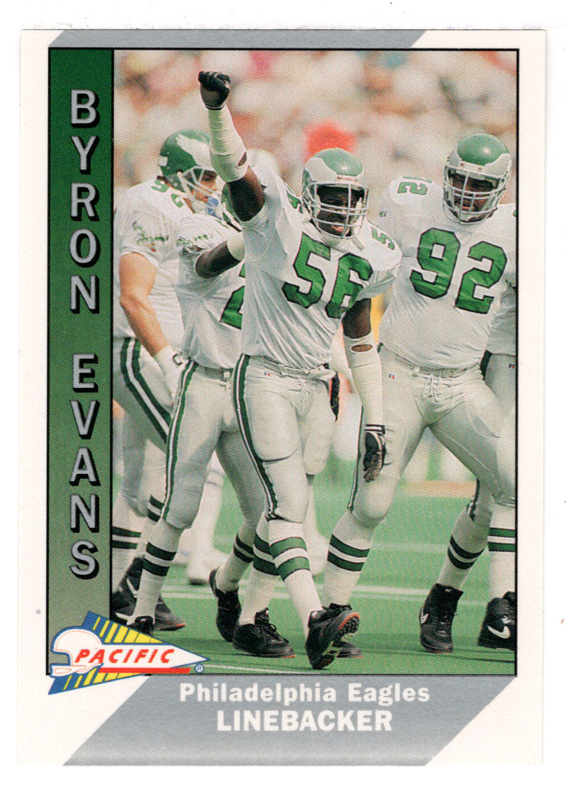 Byron Evans - Philadelphia Eagles (NFL Football Card) 1991 Pacific # 386 Mint