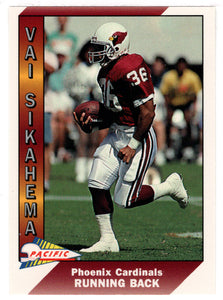 Vai Sikahema - Phoenix Cardinals (NFL Football Card) 1991 Pacific # 415 Mint