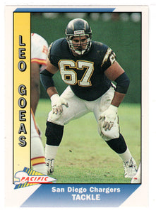 Leo Goeas - San Diego Chargers (NFL Football Card) 1991 Pacific # 443 Mint