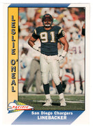 Leslie O'Neal - San Diego Chargers (NFL Football Card) 1991 Pacific # 449 Mint