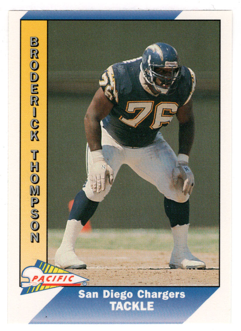 Broderick Thompson - San Diego Chargers (NFL Football Card) 1991 Pacific # 454 Mint