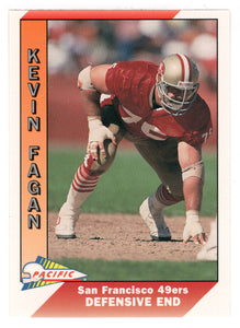 Kevin Fagan - San Francisco 49ers (NFL Football Card) 1991 Pacific # 458 Mint