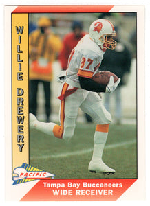 Willie Drewrey - Error on Card: "Drewrey is Misspelled Drewery" - Tampa Bay Buccaneers (NFL Football Card) 1991 Pacific # 501 Mint