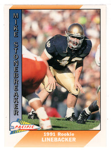 Mike Stonebreaker RC - Chicago Bears (NFL Football Card) 1991 Pacific # 540 Mint