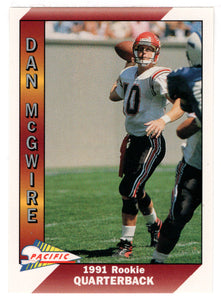 Dan McGwire RC - Seattle Seahawks (NFL Football Card) 1991 Pacific # 544 Mint