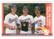 Nolan Ryan - Brad Arnsberg - Geno Petralli - 300 Game Wins (MLB Baseball Card) 1991 Pacific Ryan Texas Express I # 68 Mint