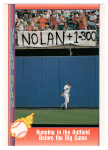 Nolan Ryan - Running in Outfield Before the Big Game (MLB Baseball Card) 1991 Pacific Ryan Texas Express I # 83 Mint