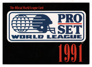 World League Logo (WLAF Football Card) 1991 Pro Set WLAF 150 World League # 1 Mint