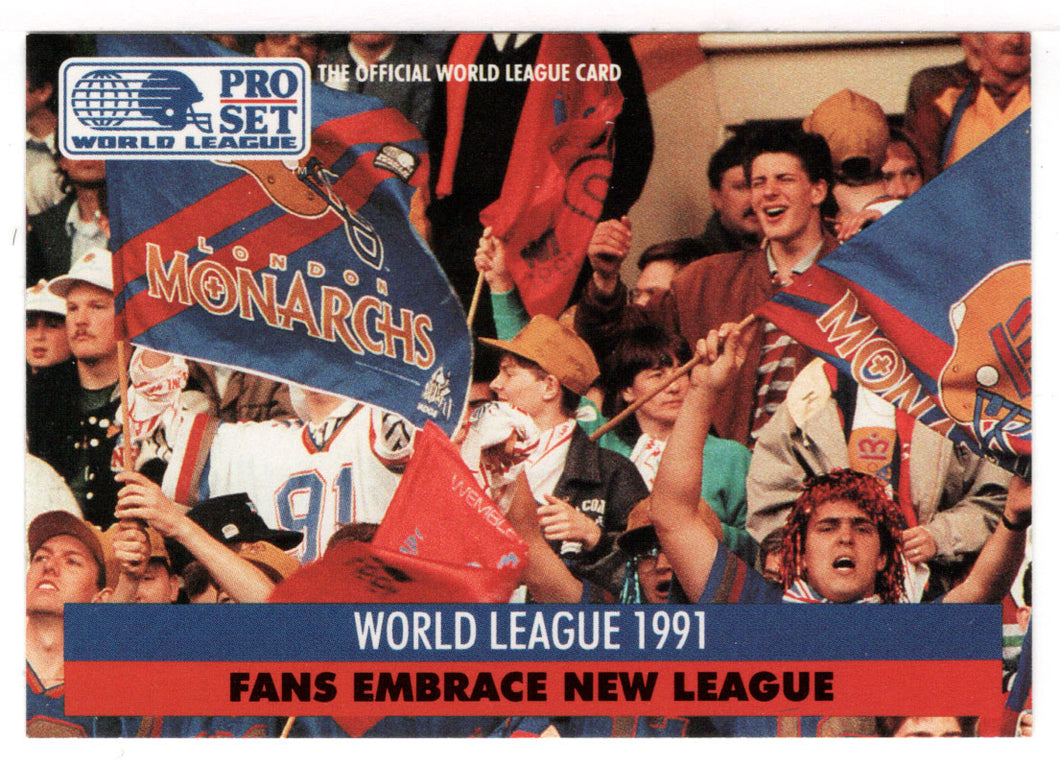World League Fans (WLAF Football Card) 1991 Pro Set WLAF 150 World League # 2 Mint