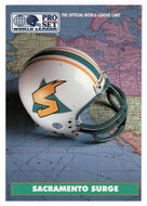 Sacramento Surge Team Stats (WLAF Football Card) 1991 Pro Set WLAF 150 World League # 18 Mint