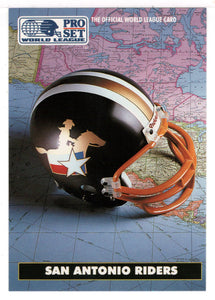 San Antonio Riders Team Stats (WLAF Football Card) 1991 Pro Set WLAF 150 World League # 19 Mint