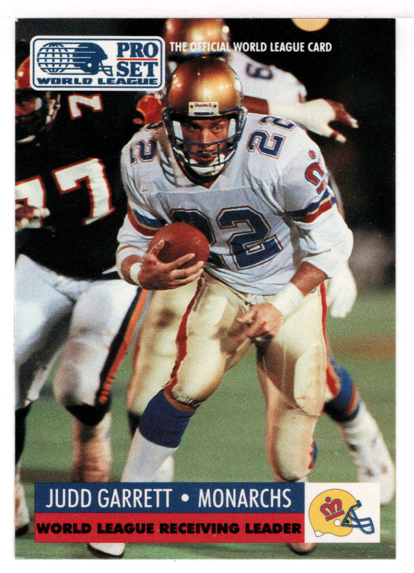 Judd Garrett - London Monarchs (WLAF Football Card) 1991 Pro Set WLAF 150 World League # 22 Mint
