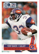 Tony Baker - Frankfurt Galaxy (WLAF Football Card) 1991 Pro Set WLAF 150 World League # 23 Mint