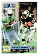 Byron Williams - Eric Wilkerson - Orlando Thunder - New York - New Jersey Knights (WLAF Football Card) 1991 Pro Set WLAF 150 World League # 24 Mint