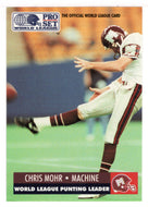 Chris Mohr - Montreal Machine (WLAF Football Card) 1991 Pro Set WLAF 150 World League # 25 Mint