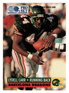 Lydell Carr - Barcelona Dragons (WLAF Football Card) 1991 Pro Set WLAF 150 World League # 32 Mint