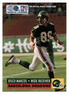 Xisco Marcos - Barcelona Dragons (WLAF Football Card) 1991 Pro Set WLAF 150 World League # 37 Mint