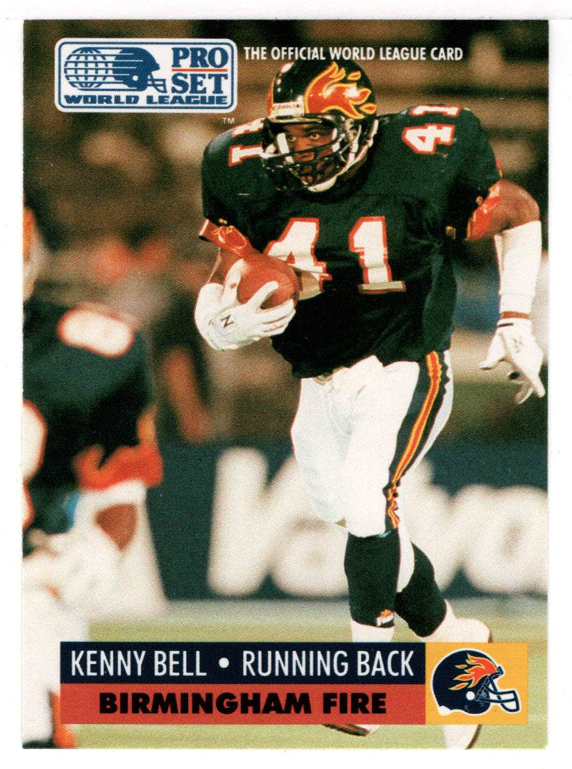 Kenny Bell - Birmingham Fire (WLAF Football Card) 1991 Pro Set WLAF 150 World League # 44 Mint