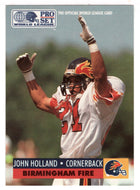 John Holland - Birmingham Fire (WLAF Football Card) 1991 Pro Set WLAF 150 World League # 49 Mint