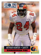 Arthur Hunter - Birmingham Fire (WLAF Football Card) 1991 Pro Set WLAF 150 World League # 50 Mint