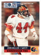 John Miller - Birmingham Fire (WLAF Football Card) 1991 Pro Set WLAF 150 World League # 54 Mint