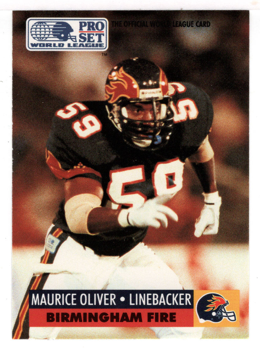 Maurice Oliver - Birmingham Fire (WLAF Football Card) 1991 Pro Set WLAF 150 World League # 55 Mint