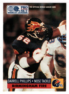 Darrell Phillips - Birmingham Fire (WLAF Football Card) 1991 Pro Set WLAF 150 World League # 56 Mint