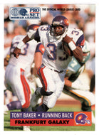 Tony Baker - Frankfurt Galaxy (WLAF Football Card) 1991 Pro Set WLAF 150 World League # 58 Mint